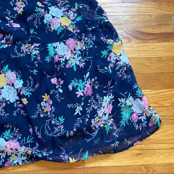 Merona Navy Floral Maxi Dress - Picture 6 of 13